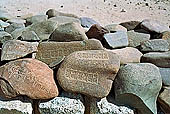 Ladakh - Pled graved stones close to Phyang Gompa 